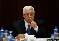 Palestinian President Mahmoud Abbas gestures during a Palestinian Liberation Organization (PLO) executive committee meeting in the West Bank city of Ramallah